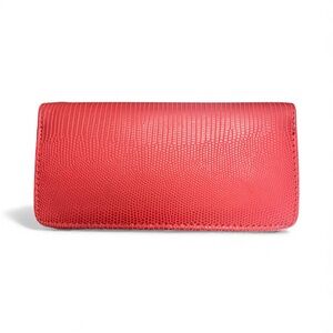 Chic Red Textured Wallet